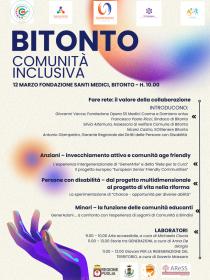 Bitonto Comunità Inclusiva: Il 12 marzo, alla Fondazione Santi Medici, focus su esperienze e progetti per l’inclusione